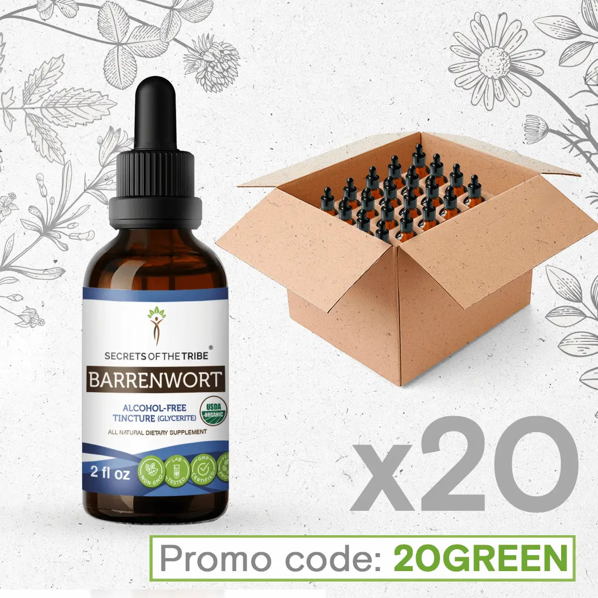 Barrenwort Tincture Bundle 20 Secrets Of The Tribe Tincture Secrets Of The Tribe