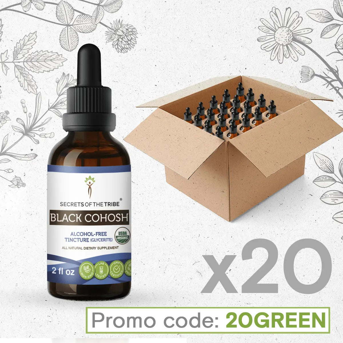 Black Cohosh Tincture Bundle 20 Secrets Of The Tribe Tincture Secrets Of The Tribe
