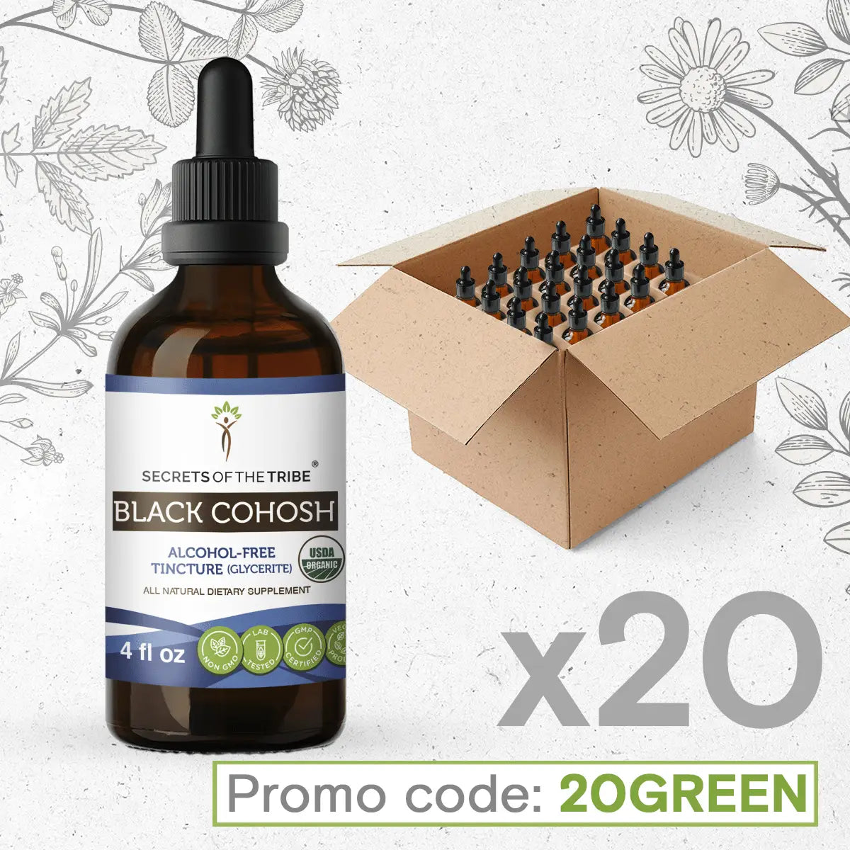 Black Cohosh Tincture Bundle 20 Secrets Of The Tribe Tincture Secrets Of The Tribe