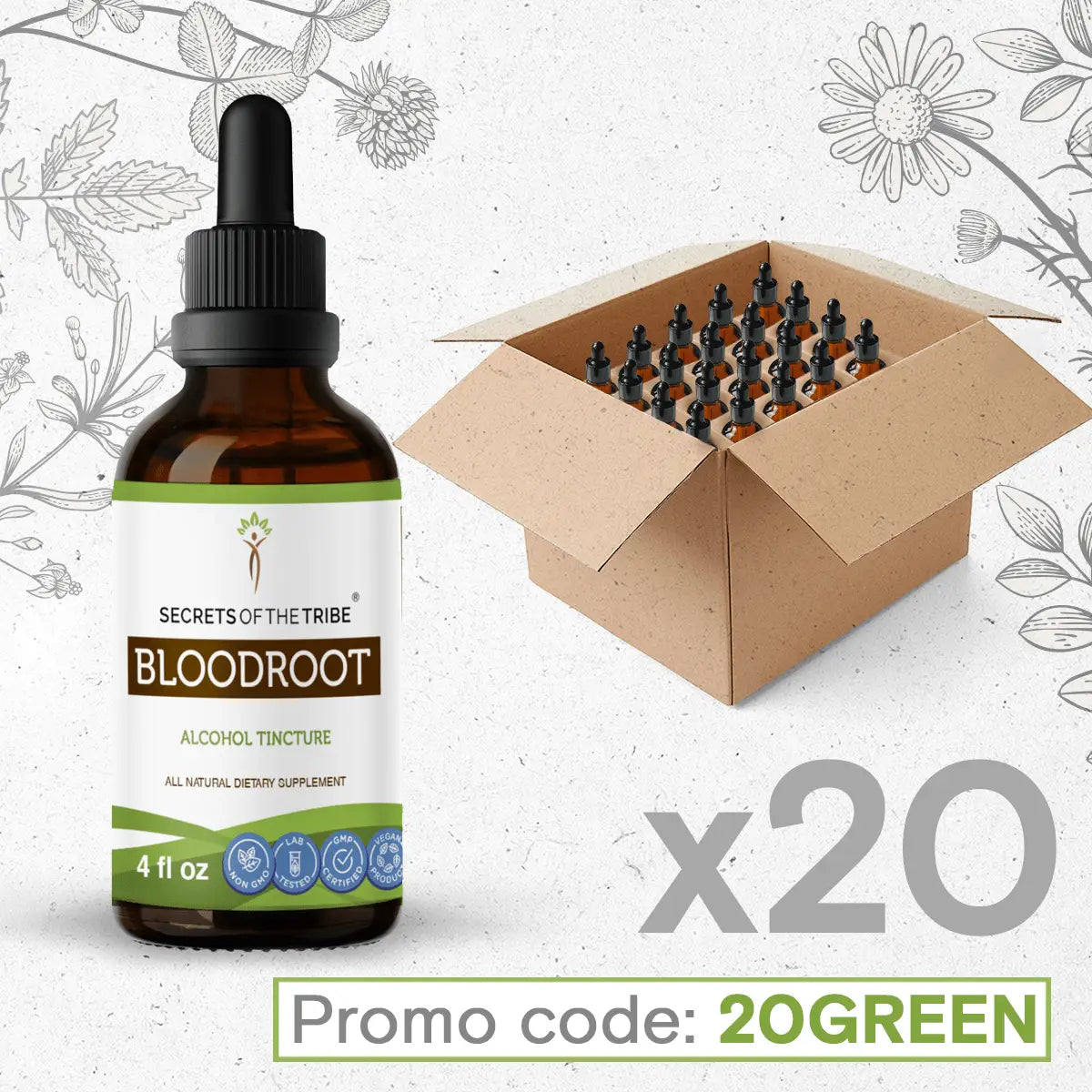 Bloodroot Tincture Bundle 20 Secrets Of The Tribe Tincture Secrets Of The Tribe