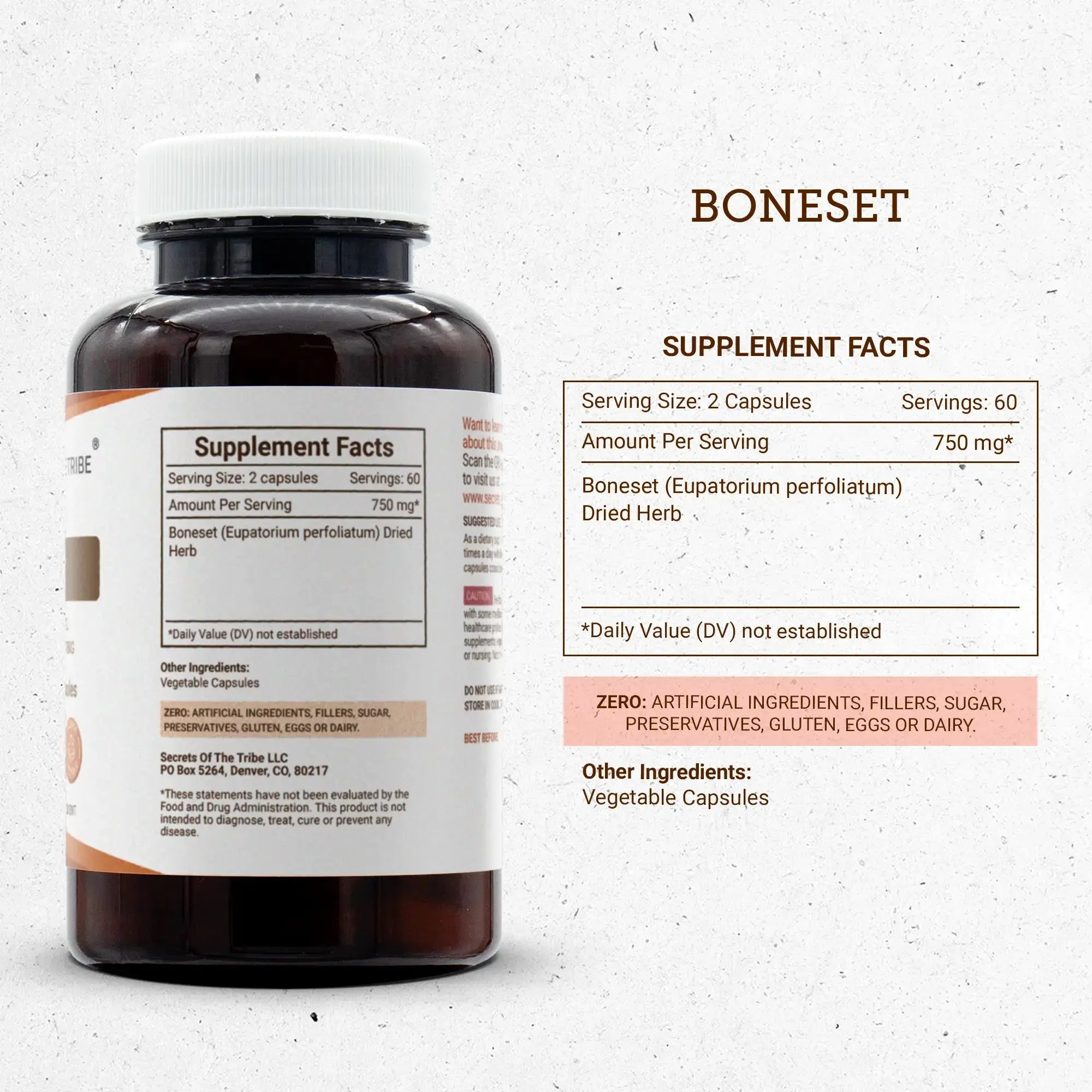 Boneset Capsules - Secrets Of The Tribe