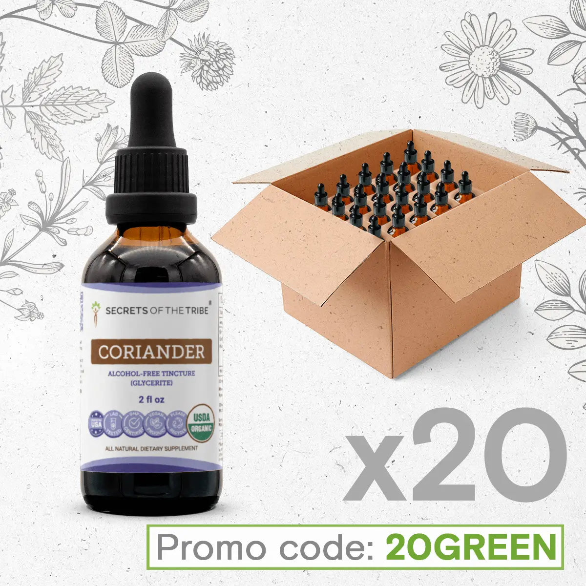 Coriander Tincture Bundle 20 Secrets Of The Tribe Tincture Secrets Of The Tribe