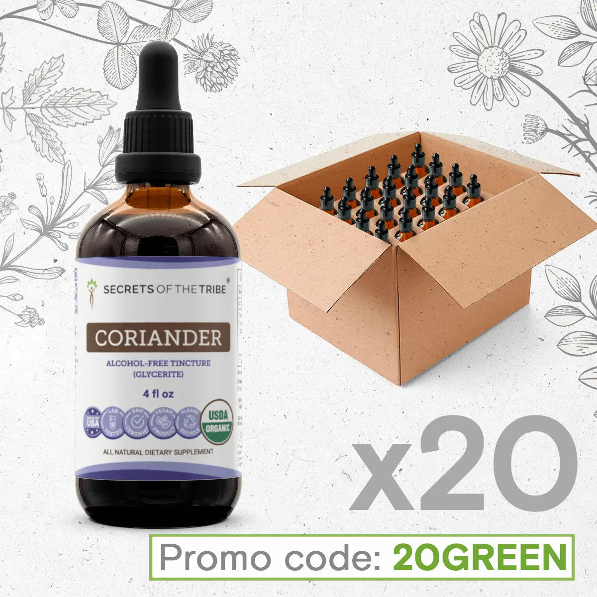 Coriander Tincture Bundle 20 Secrets Of The Tribe Tincture Secrets Of The Tribe