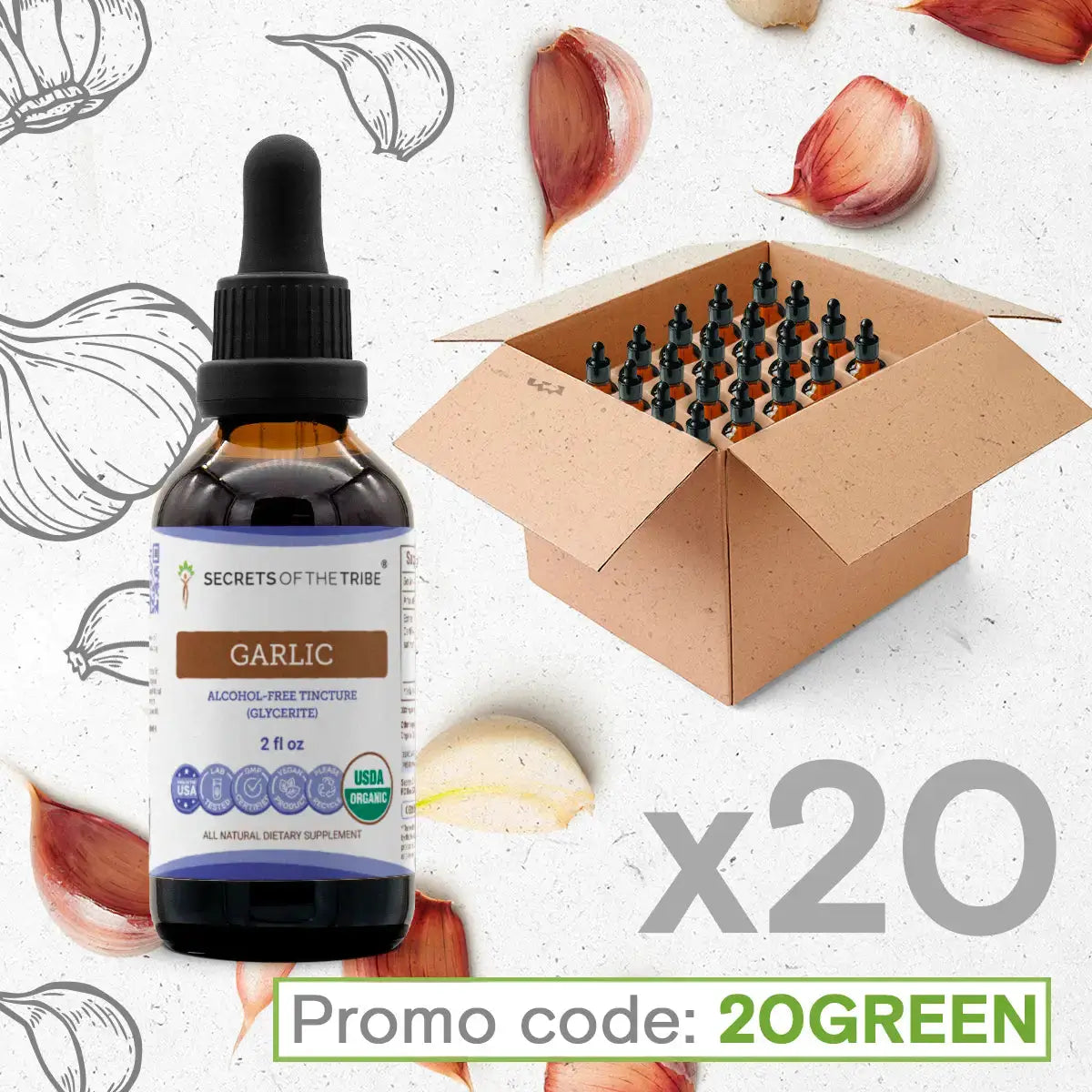 Garlic Tincture Bundle 20 Secrets Of The Tribe Tincture Secrets Of The Tribe
