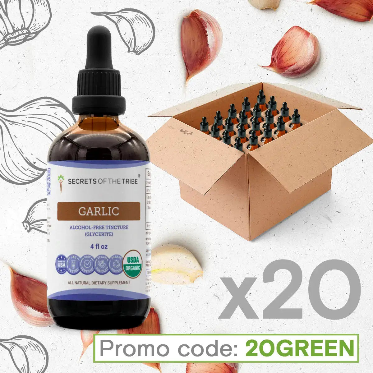 Garlic Tincture Bundle 20 Secrets Of The Tribe Tincture Secrets Of The Tribe