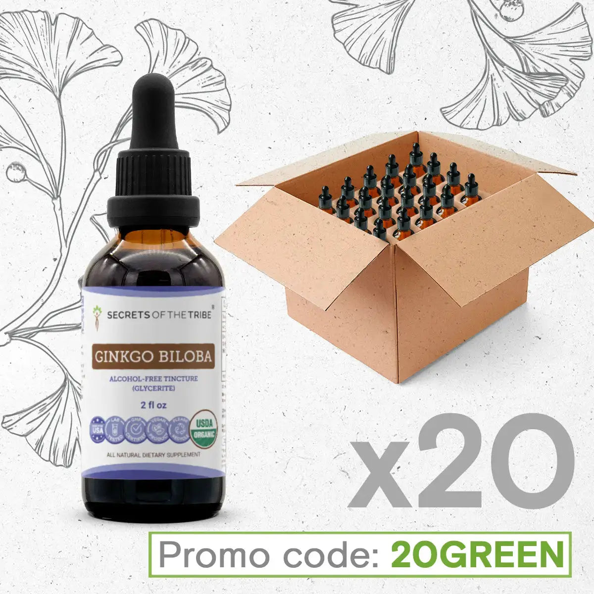 Ginkgo Biloba Tincture Bundle 20 Secrets Of The Tribe Tincture Secrets Of The Tribe