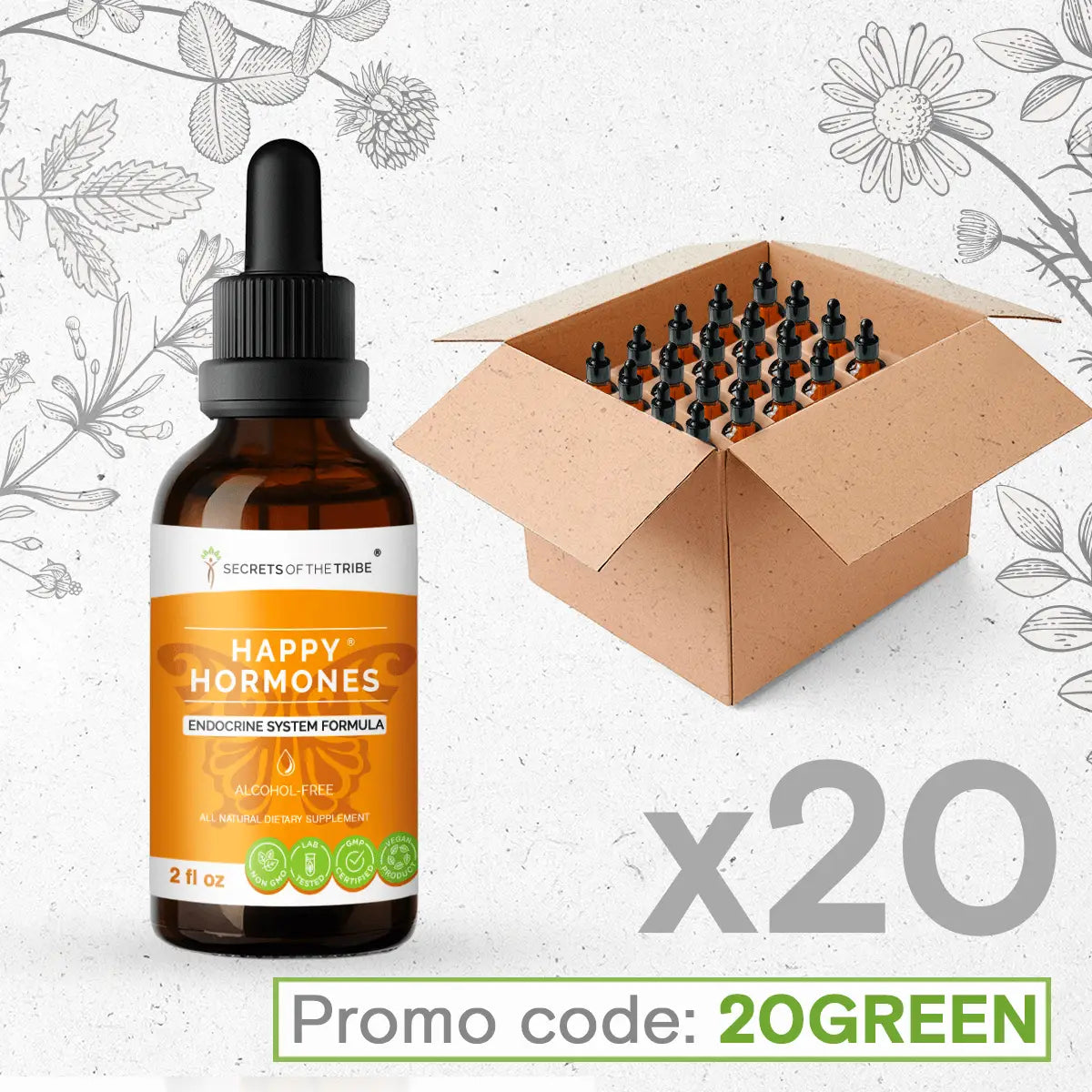 Happy Hormones. Endocrine System Formula Bundle 20 Secrets Of The Tribe Blend Secrets Of The Tribe