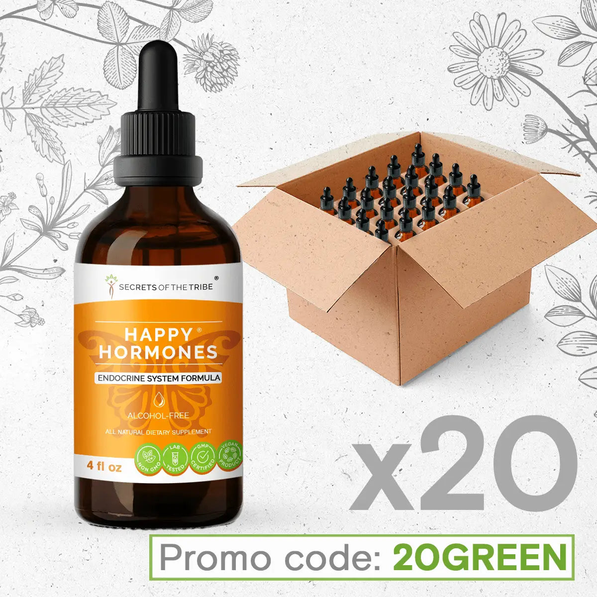 Happy Hormones. Endocrine System Formula Bundle 20 Secrets Of The Tribe Blend Secrets Of The Tribe