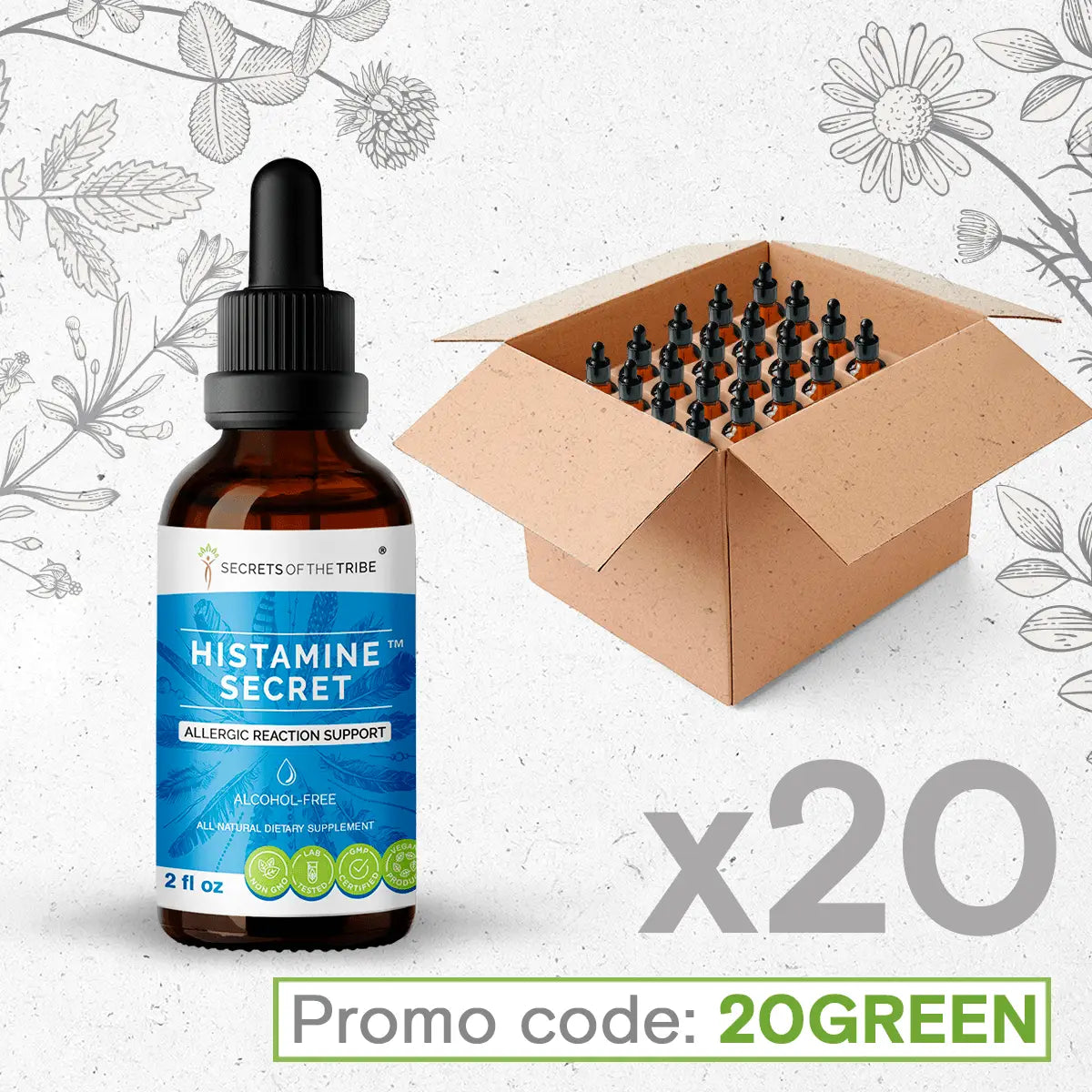 Histamine Secret. Allergic Reaction Support Bundle 20 Secrets Of The Tribe Blend Secrets Of The Tribe