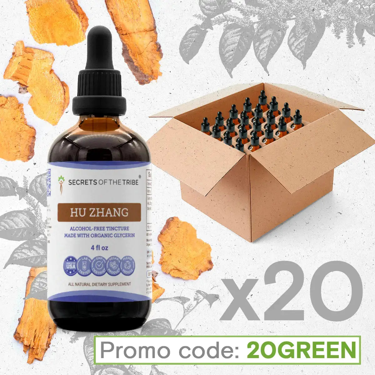 Hu Zhang Tincture Bundle 20 Secrets Of The Tribe Tincture Secrets Of The Tribe
