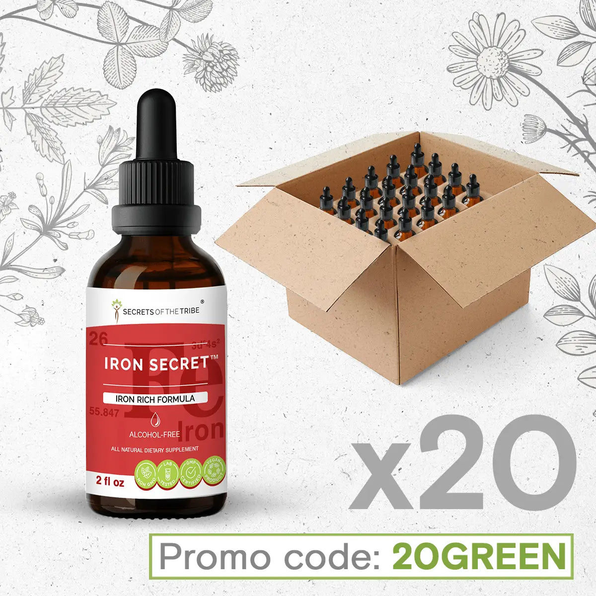Iron Secret Extract. Iron Rich Formula Bundle 20 Secrets Of The Tribe Blend Secrets Of The Tribe