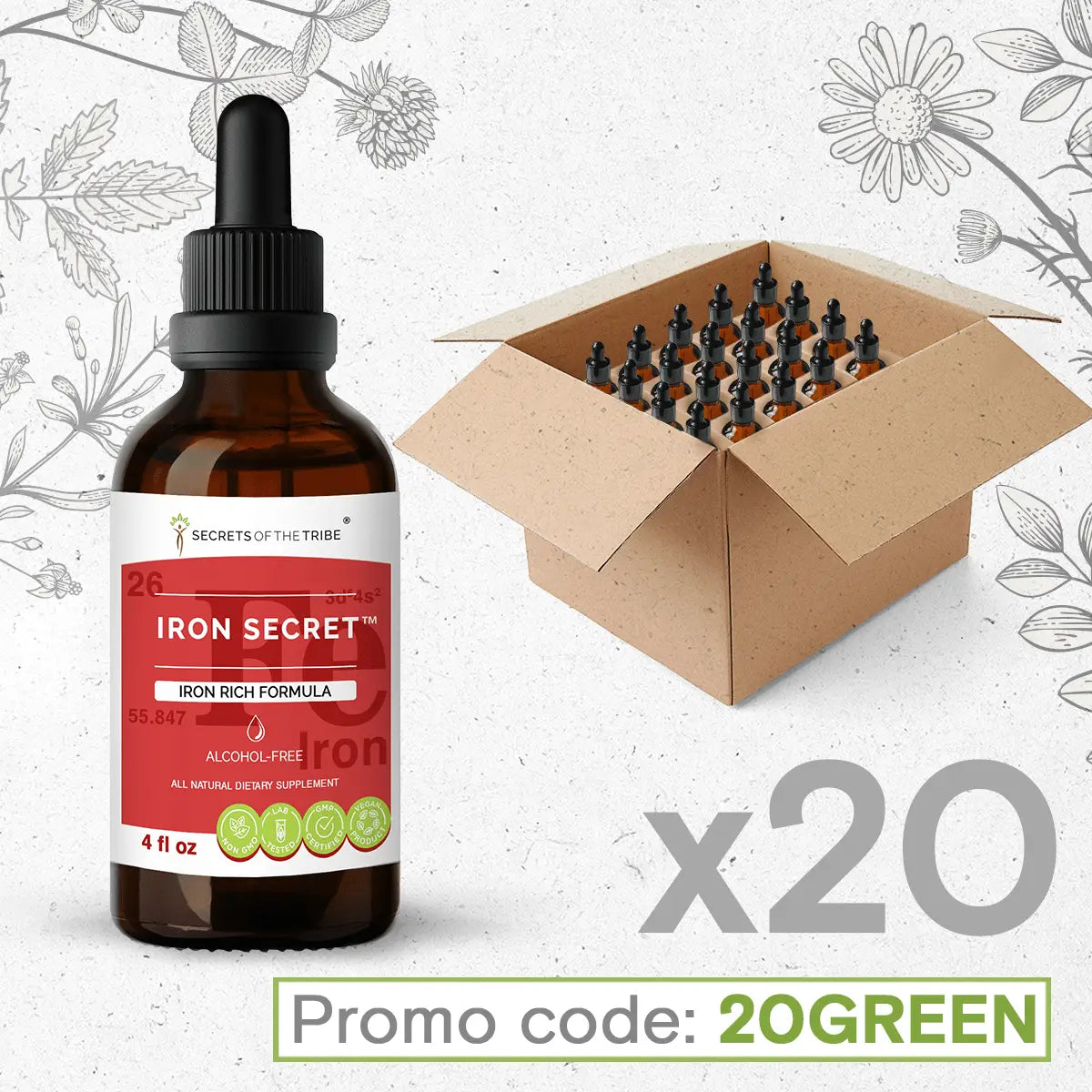 Iron Secret Extract. Iron Rich Formula Bundle 20 Secrets Of The Tribe Blend Secrets Of The Tribe