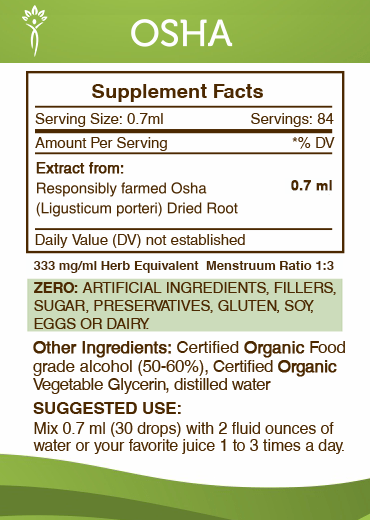 Osha Tincture - Secrets Of The Tribe