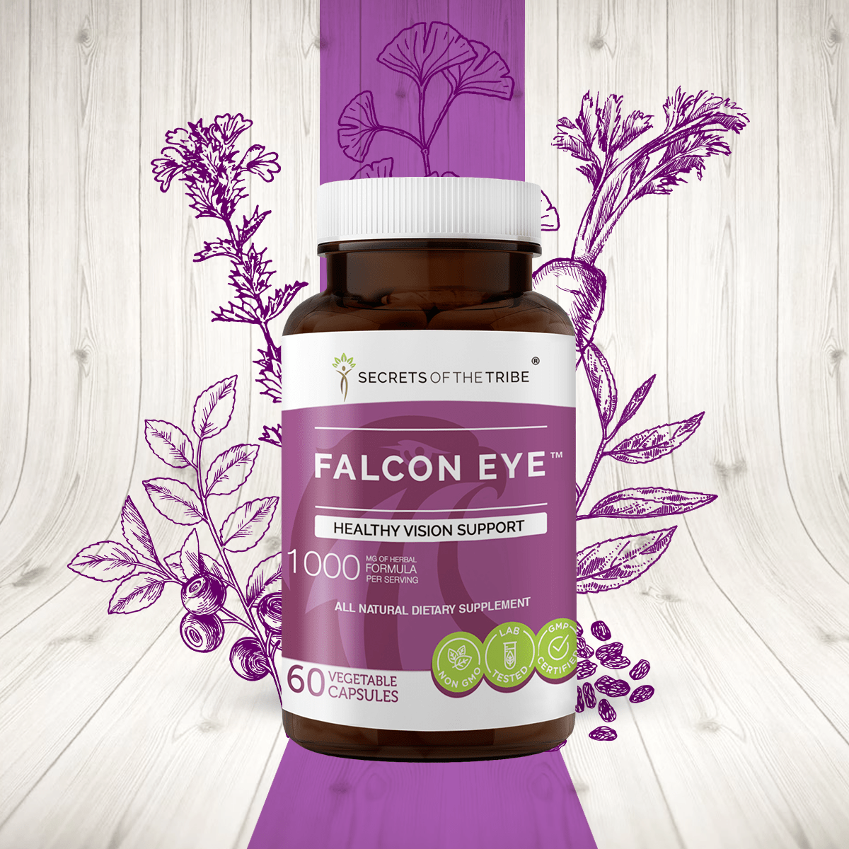 Falcon Eye Capsules. Healthy Vision Support Secrets Of The Tribe Blend Secrets Of The Tribe
