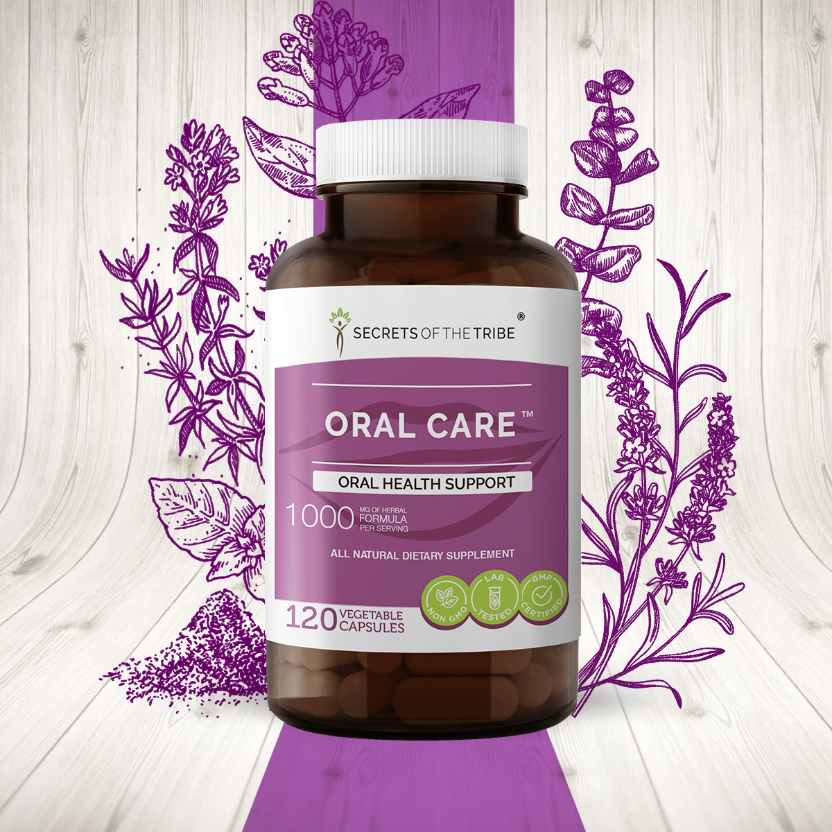 Oral Care Capsules. Oral Health Support Secrets Of The Tribe Blend Secrets Of The Tribe