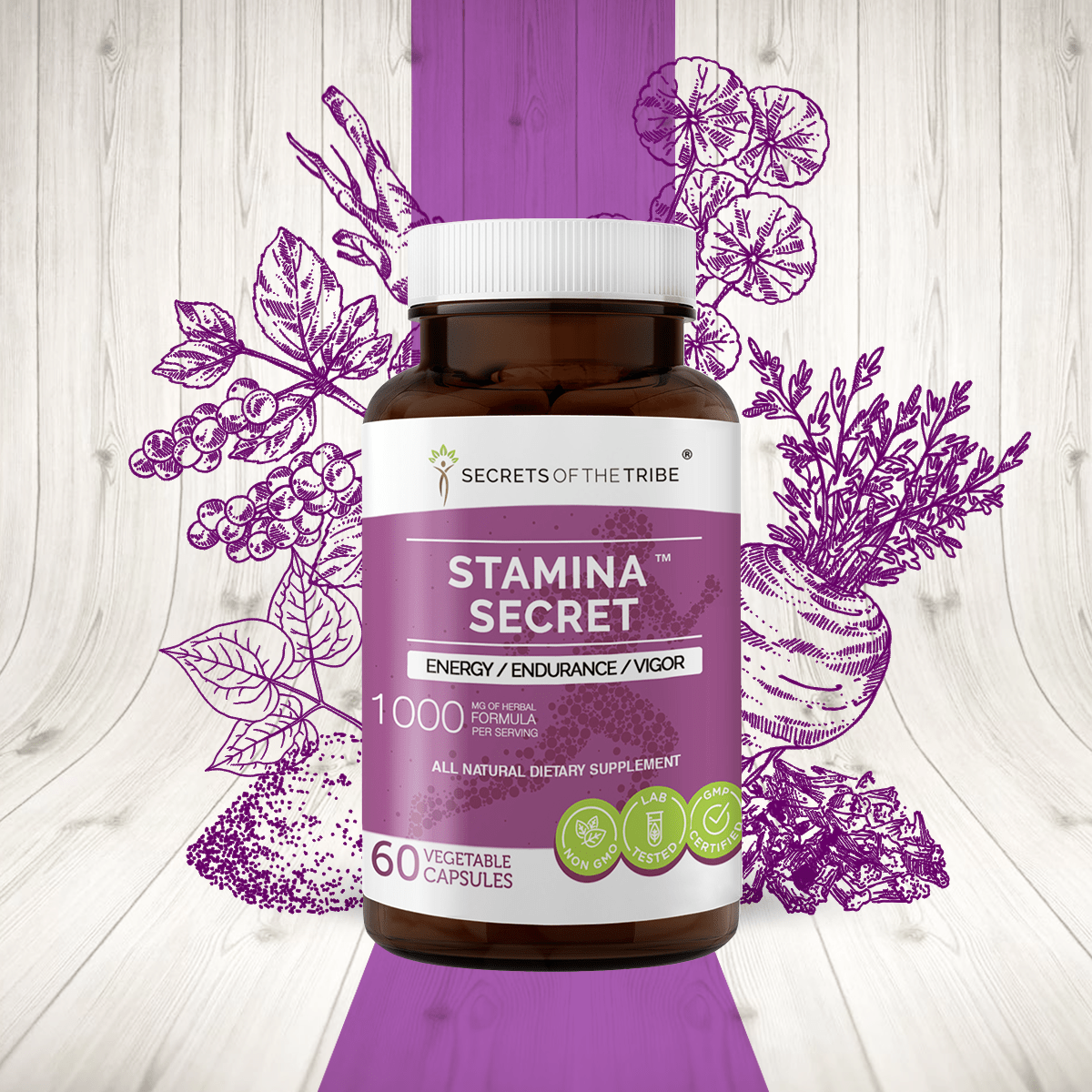 Stamina Secret Capsules. Energy / Endurance / Vigor Secrets Of The Tribe Blend Secrets Of The Tribe