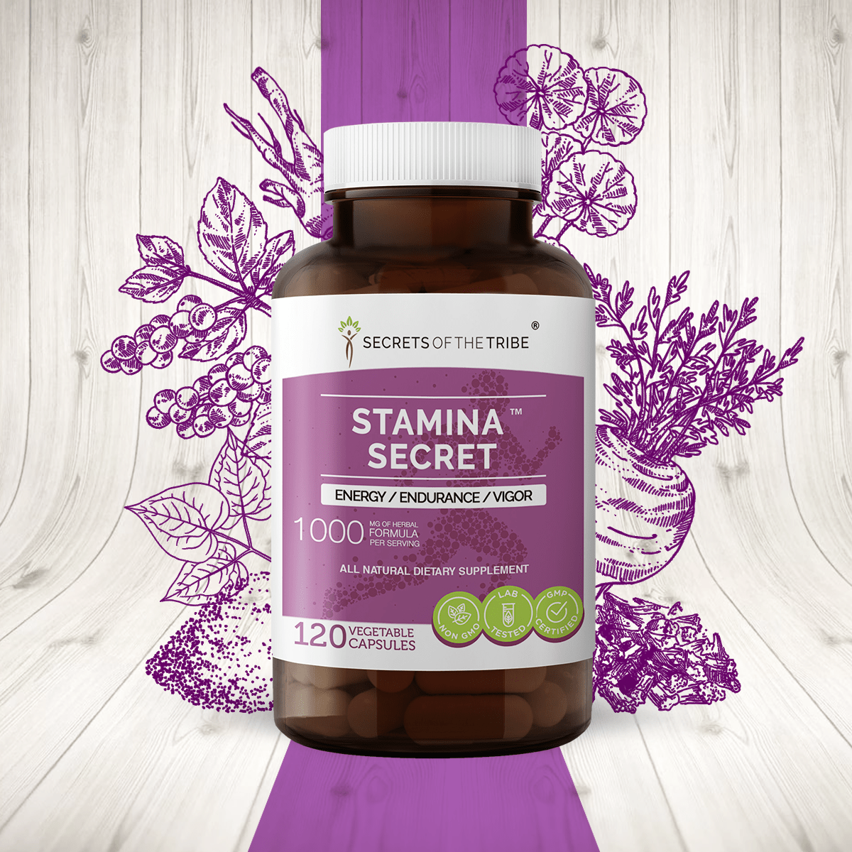 Stamina Secret Capsules. Energy / Endurance / Vigor Secrets Of The Tribe Blend Secrets Of The Tribe