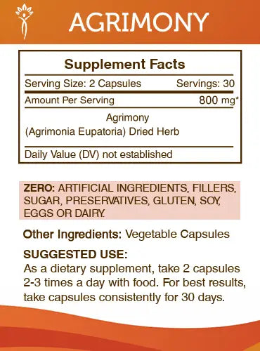 Buy Agrimony Capsules online - Secrets Of The Tribe 