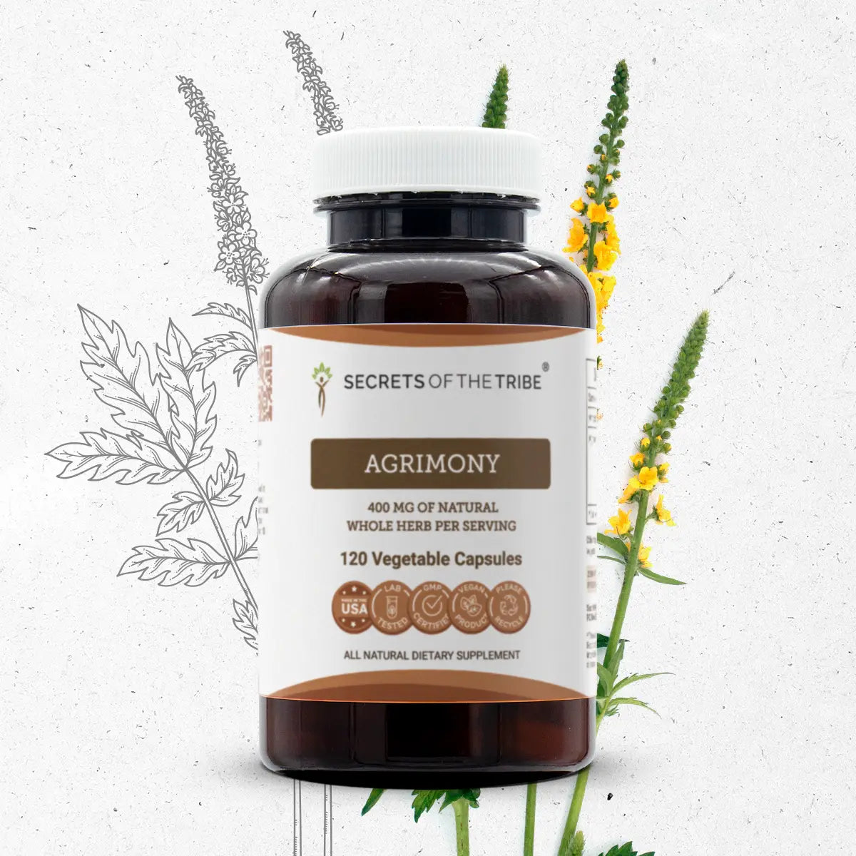 Buy Agrimony Capsules online - Secrets Of The Tribe 