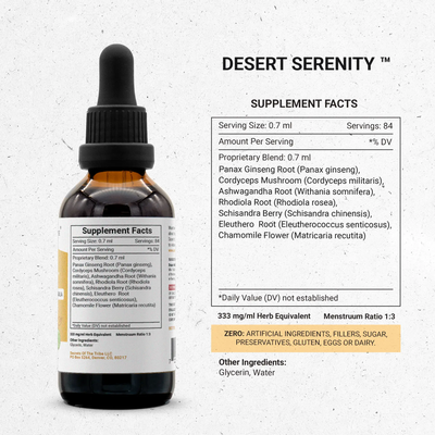Desert Serenity - Adaptogen/Stress-free Formula Secrets Of The Tribe Blend Secrets Of The Tribe