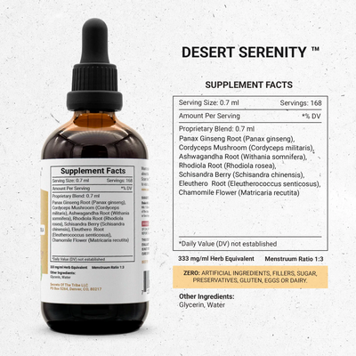 Desert Serenity - Adaptogen/Stress-free Formula Secrets Of The Tribe Blend Secrets Of The Tribe