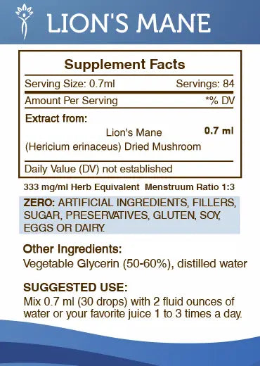 Buy Lion's Mane Tincture online - Secrets Of The Tribe