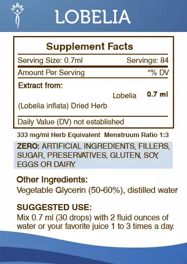 Buy Lobelia Tincture online - Secrets Of The Tribe
