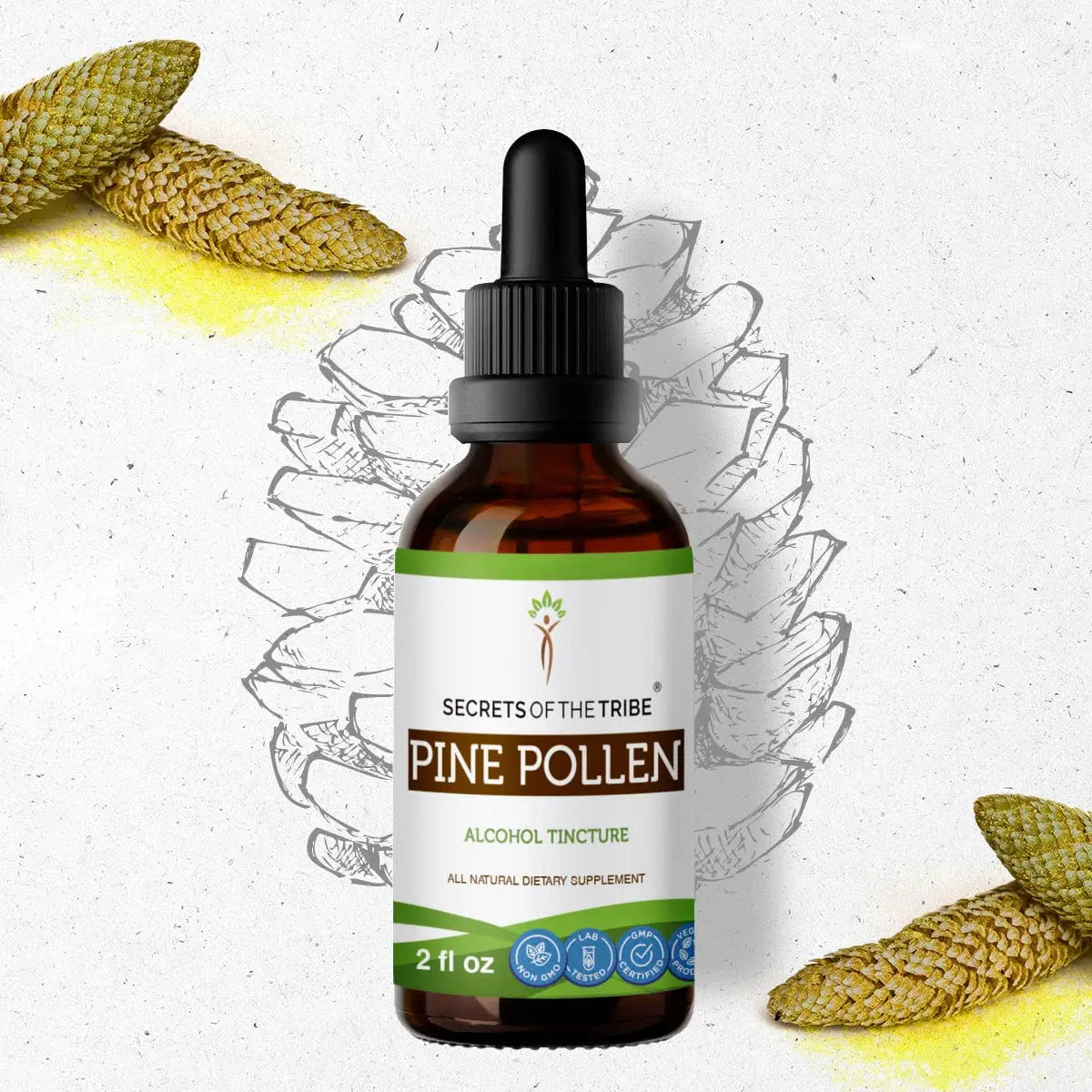Pine Pollen Tincture Secrets Of The Tribe Tincture Secrets Of The Tribe 