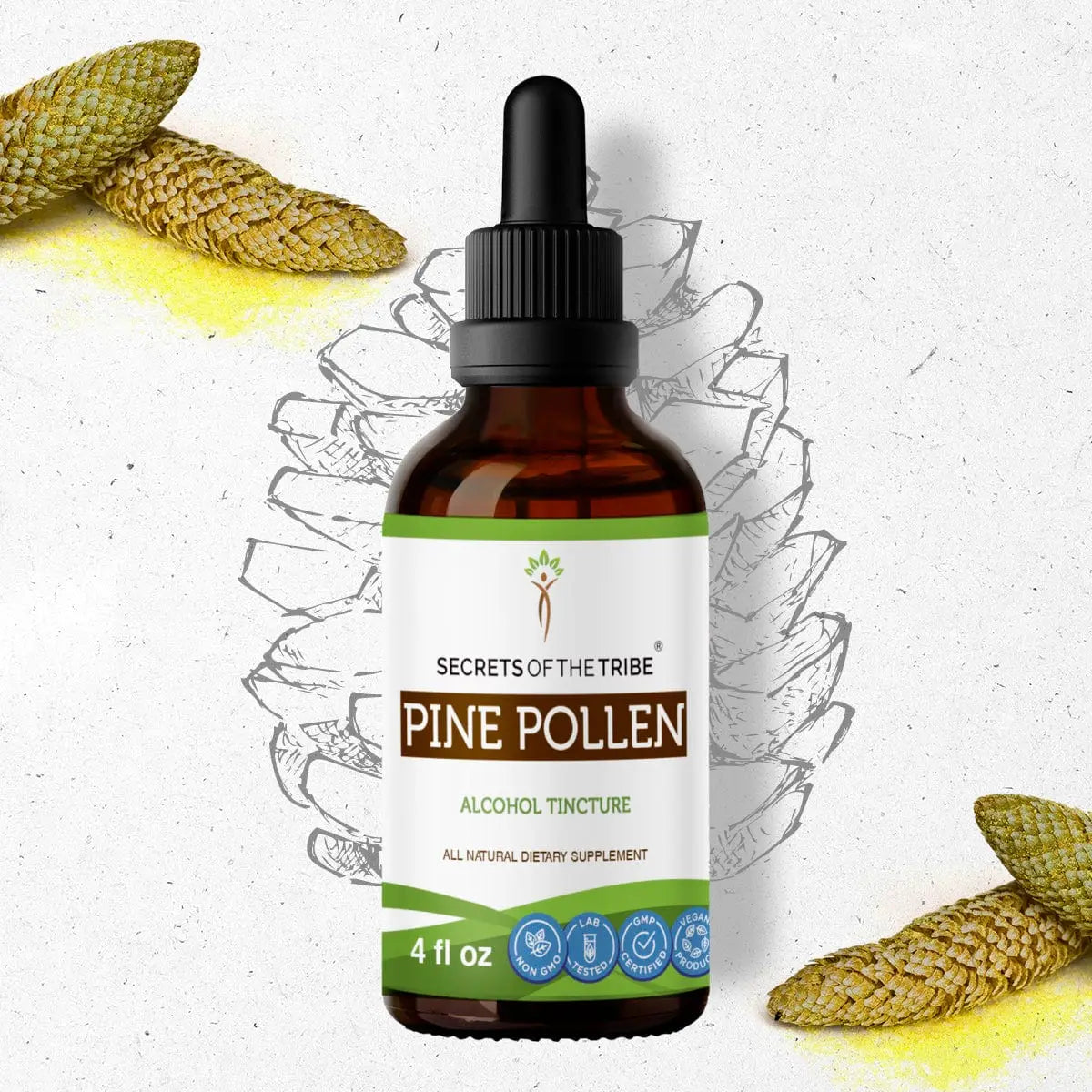 Pine Pollen Tincture Secrets Of The Tribe Tincture Secrets Of The Tribe 