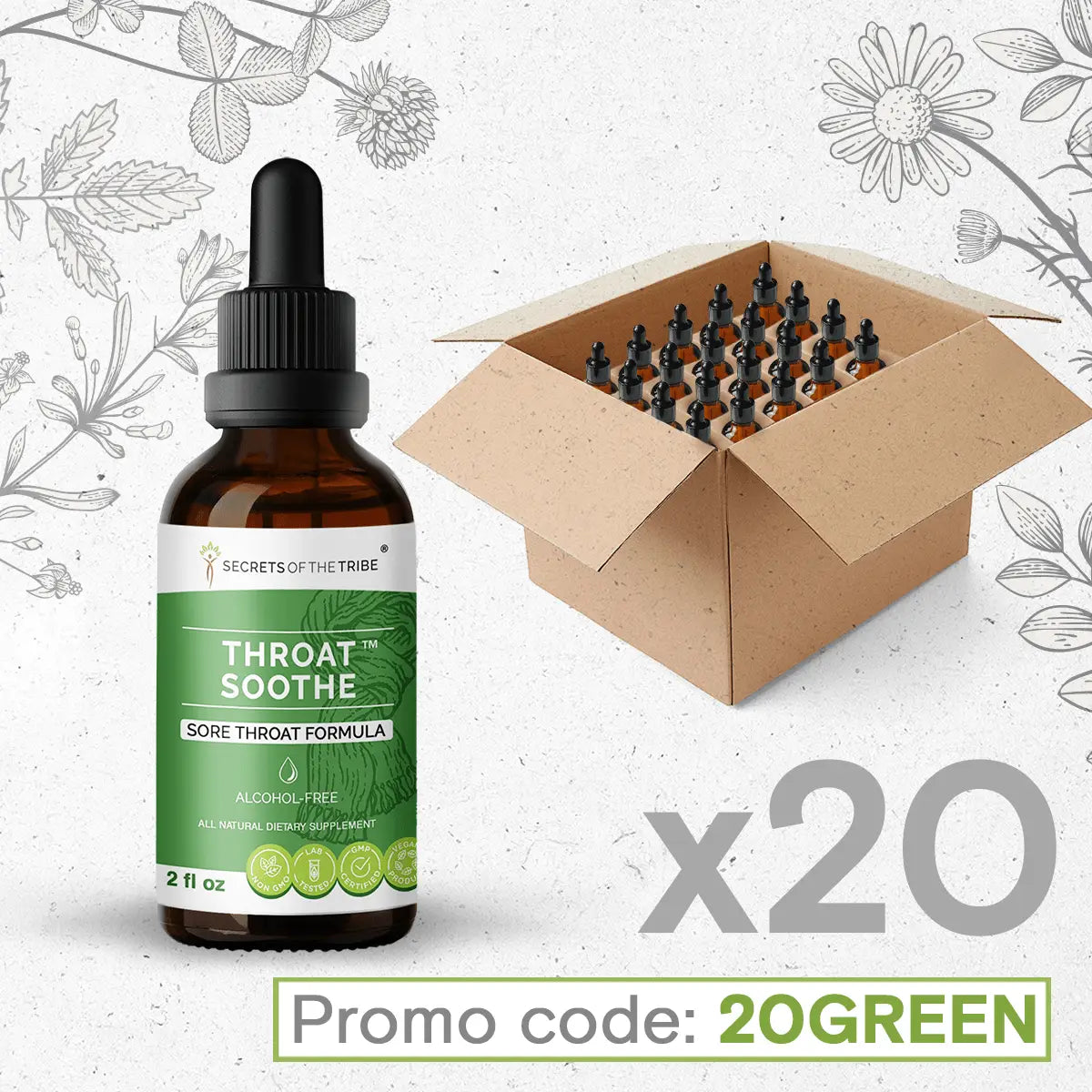 Throat Soothe. Sore Throat Formula Bundle 20 Secrets Of The Tribe Blend Secrets Of The Tribe 