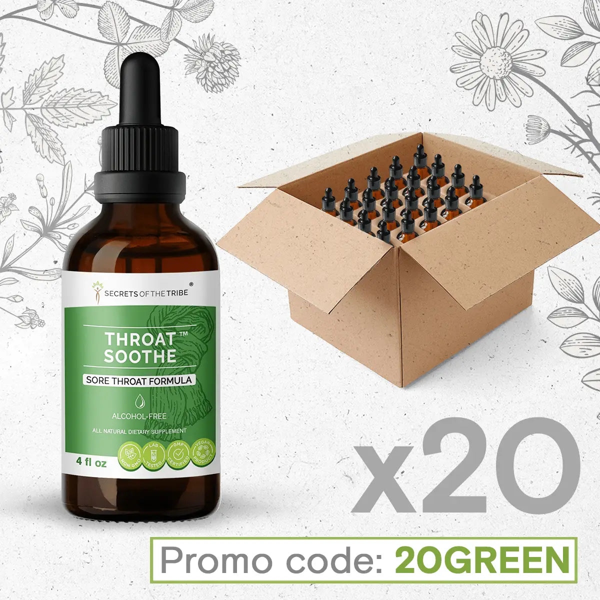 Throat Soothe. Sore Throat Formula Bundle 20 Secrets Of The Tribe Blend Secrets Of The Tribe 