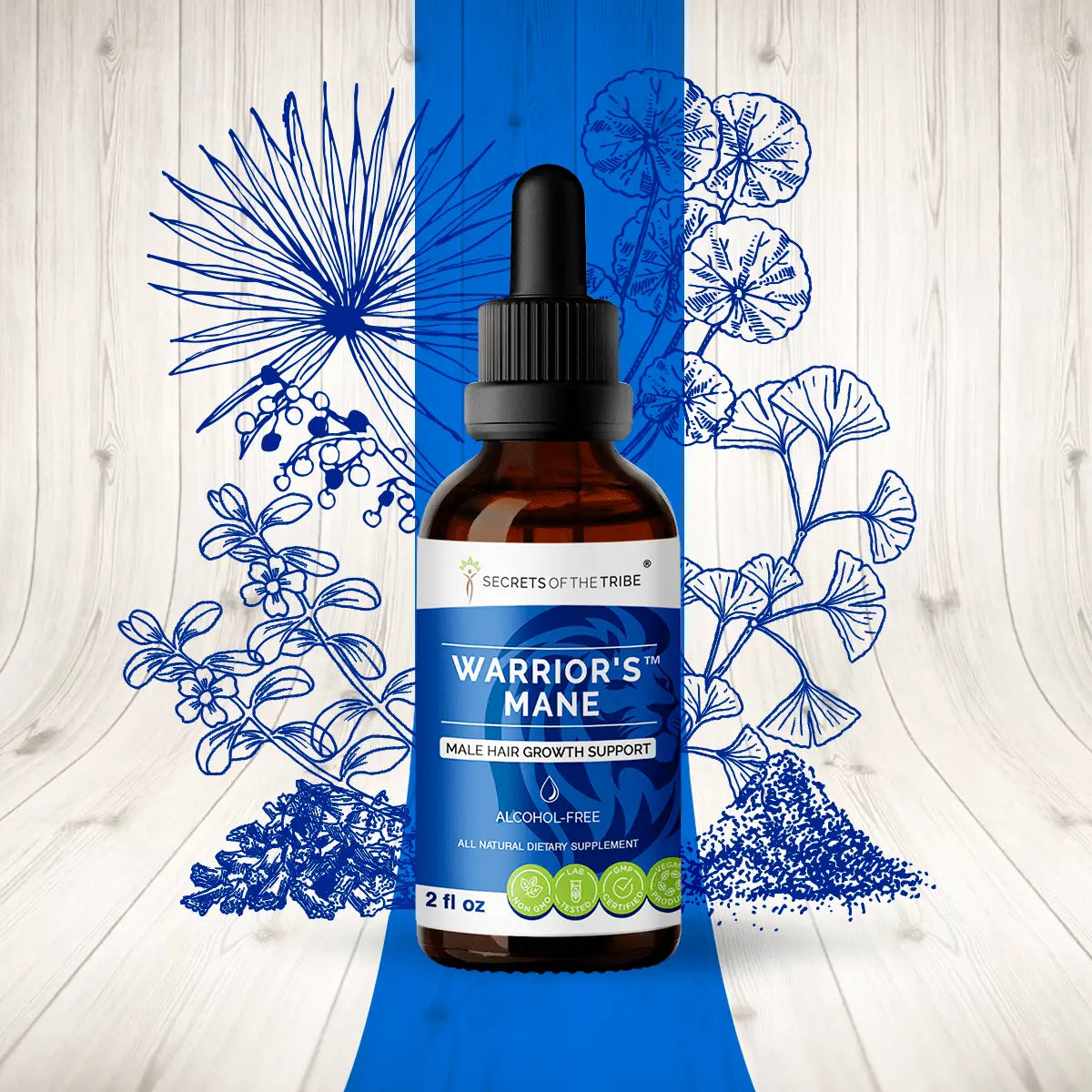 Warrior's Mane - Male Hair Growth Support Secrets Of The Tribe Blend Secrets Of The Tribe