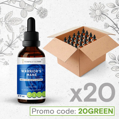 Warrior's Mane. Male Hair Growth Support Bundle 20 Secrets Of The Tribe Blend Secrets Of The Tribe 