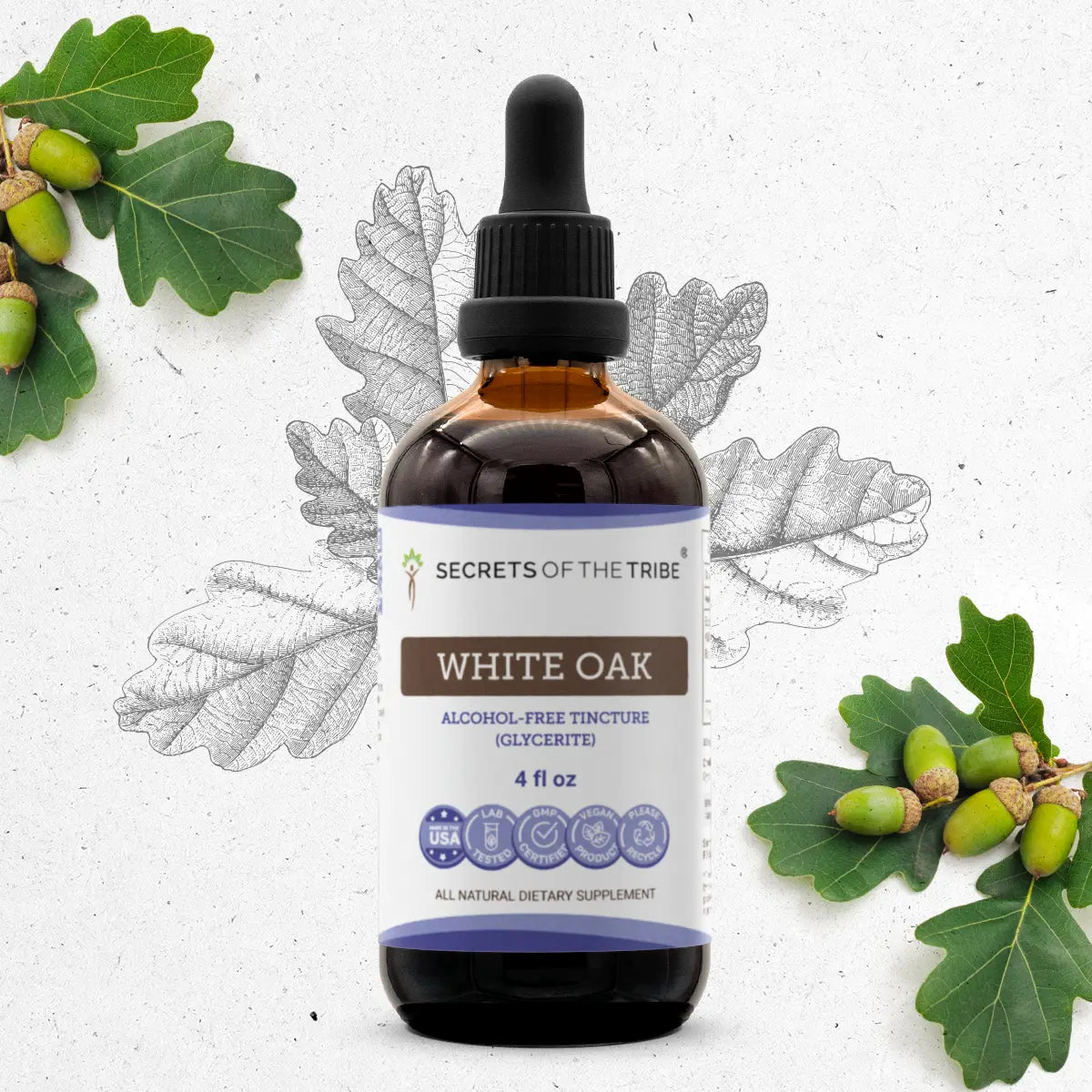 Buy White Oak Tincture online - Secrets Of The Tribe 