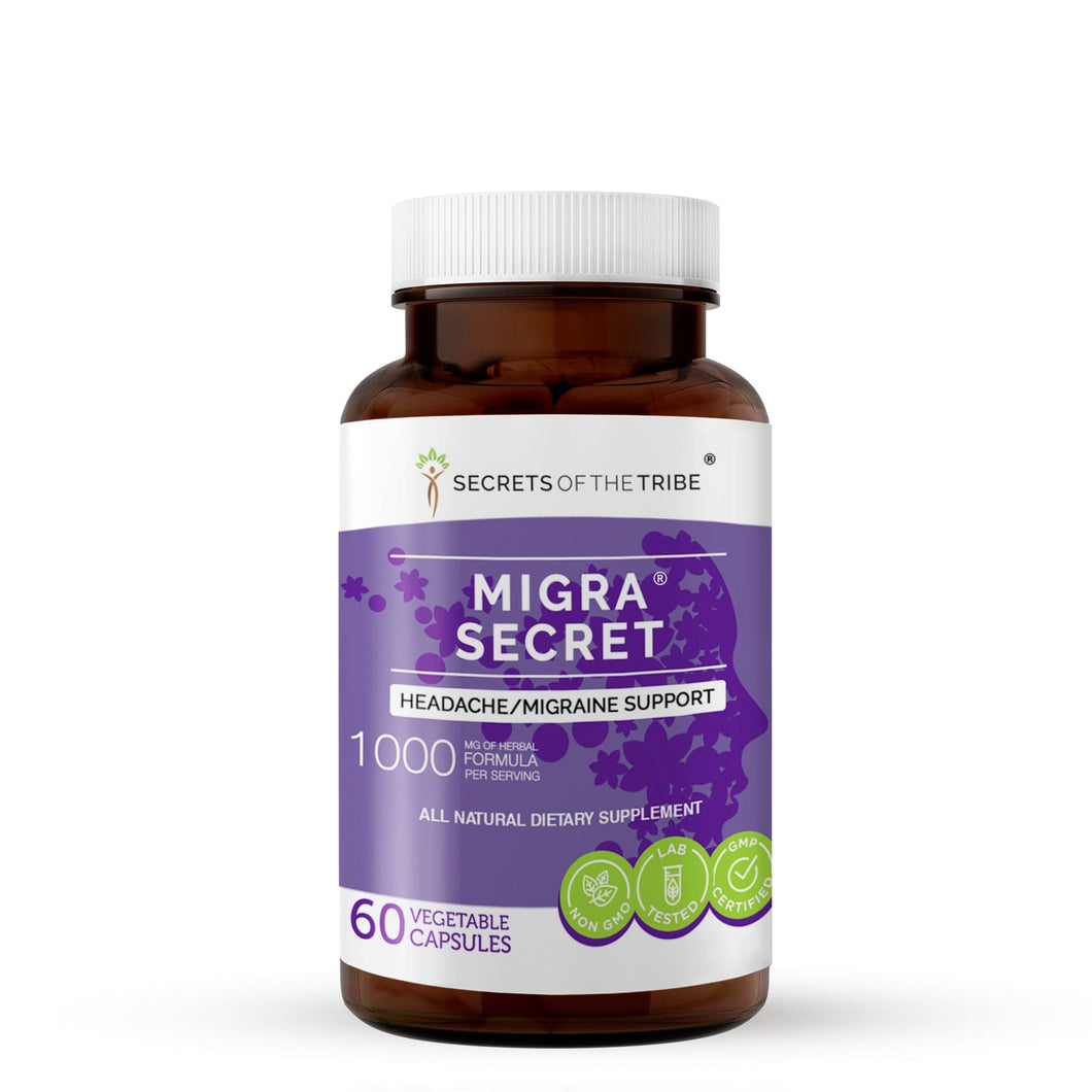Secrets Of The Tribe Migra Secret Capsules. Headache/Migraine Support buy online 