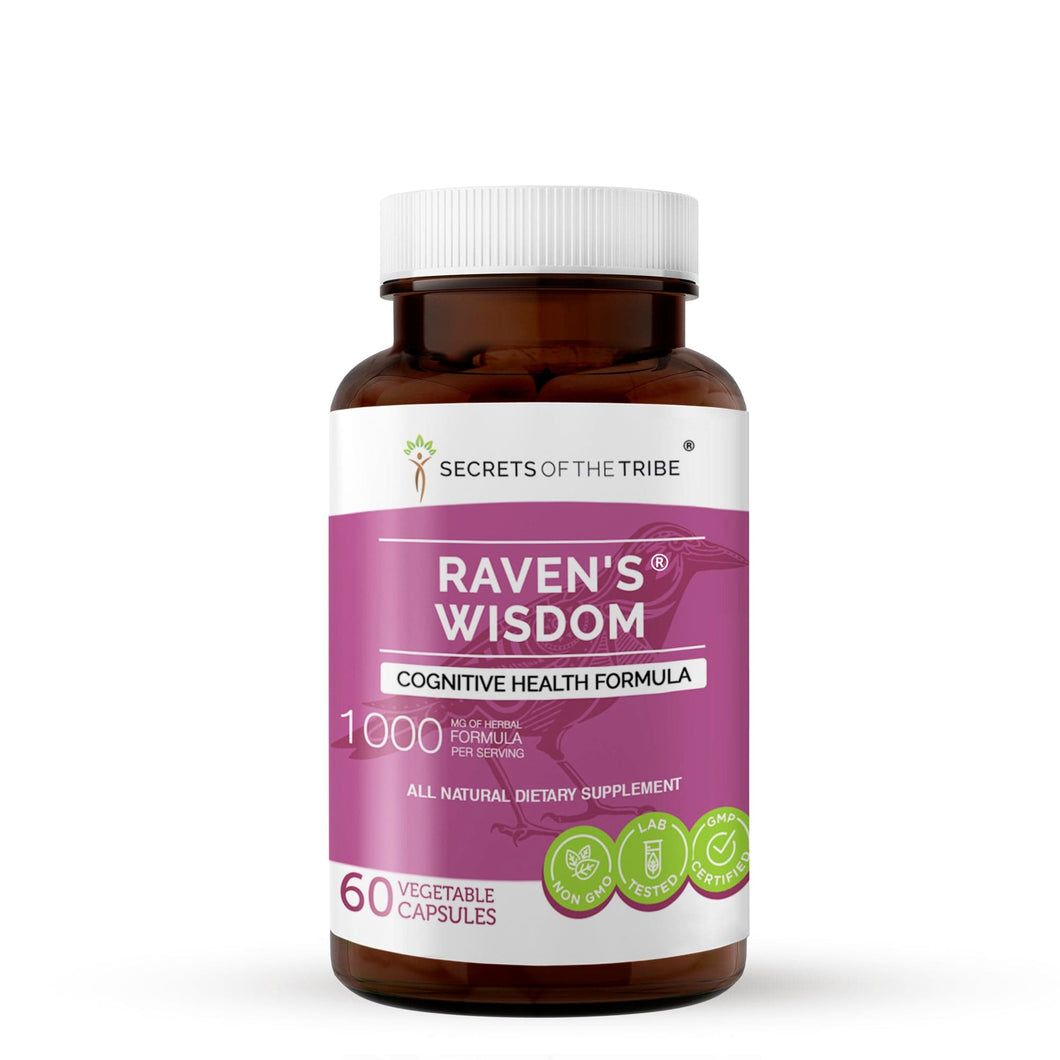 Secrets Of The Tribe Raven's Wisdom Capsules. Cognitive Health Formula buy online 