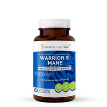 Load image into Gallery viewer, Secrets Of The Tribe Warrior&#39;s Mane Capsules. Male Hair Growth Support buy online 
