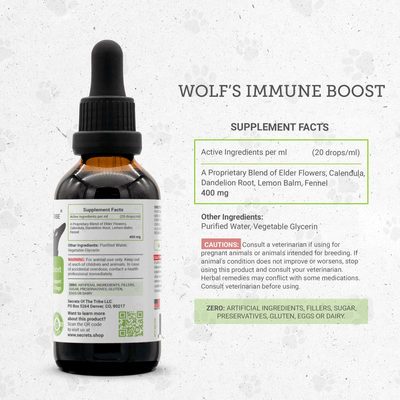 Wolf's Immune Boost. Healthy Immunity Support in Dogs Secrets Of The Tribe Pet Blend Secrets Of The Tribe
