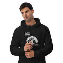 Load image into Gallery viewer, Secrets Of The Tribe Black Eco Raglan Hoodie “Care for Nature” buy online 