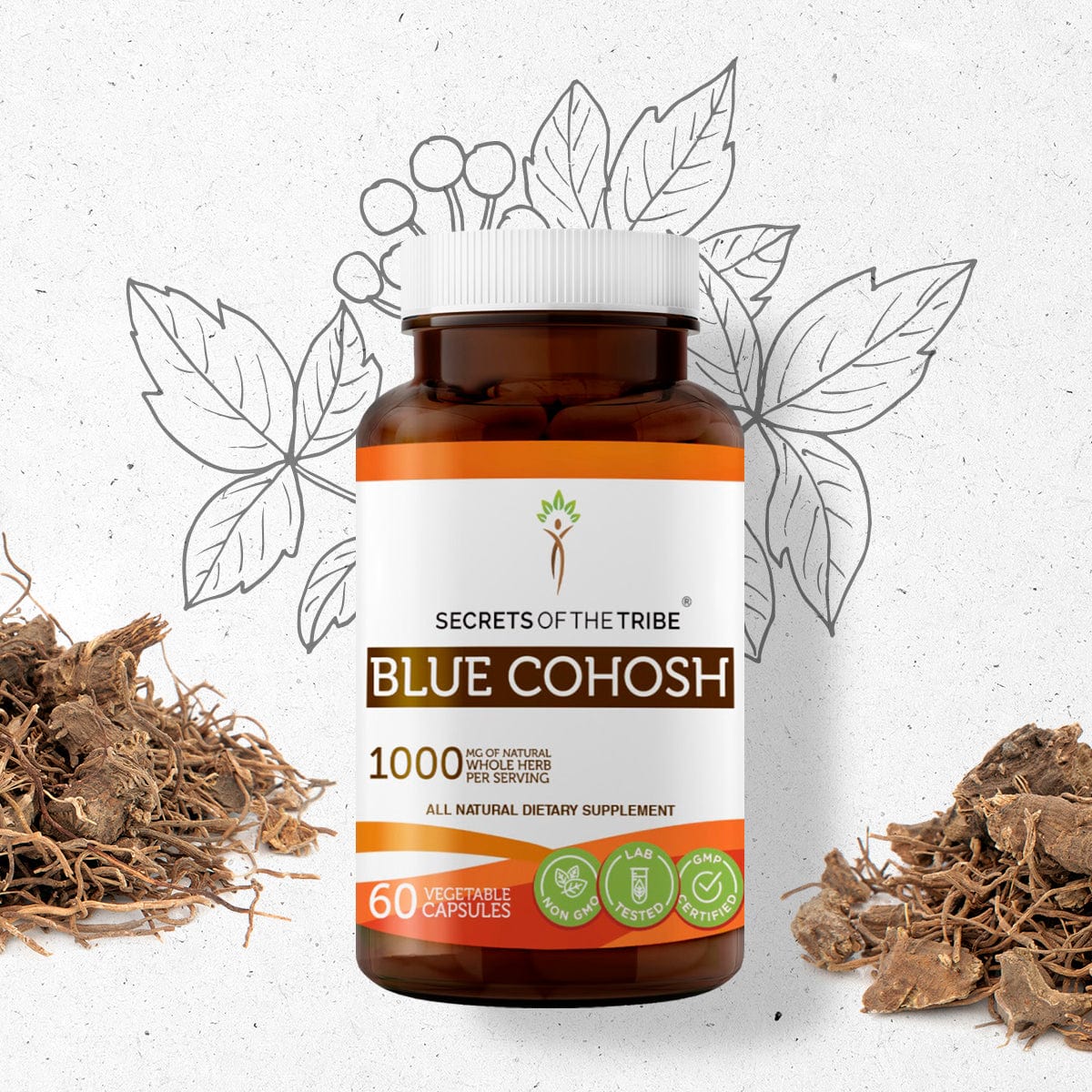 Blue Cohosh Capsules|60&120 Capsules|Certified|Organic