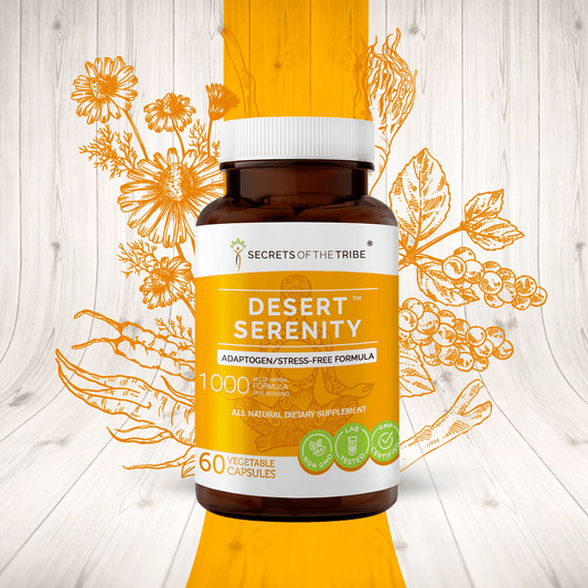 Secrets Of The Tribe Desert Serenity Capsules. Adaptogen/Stress-free Formula buy online 