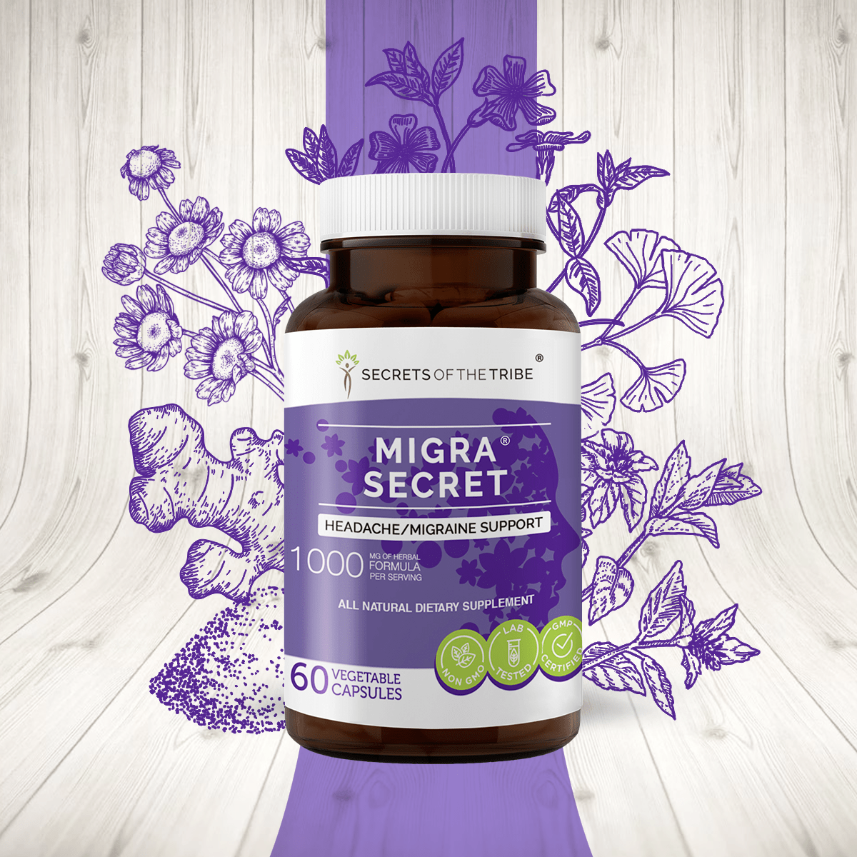 Migra Secret Capsules. Headache/Migraine Support