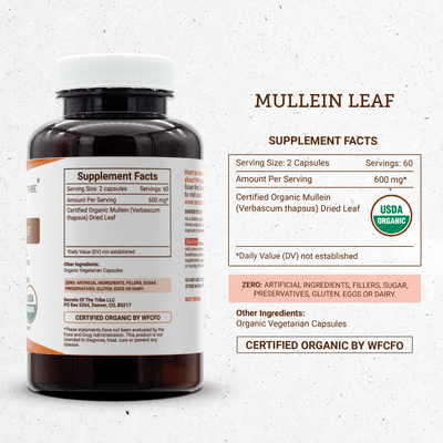 Mullein Leaf Capsules Secrets Of The Tribe Capsules Secrets Of The Tribe