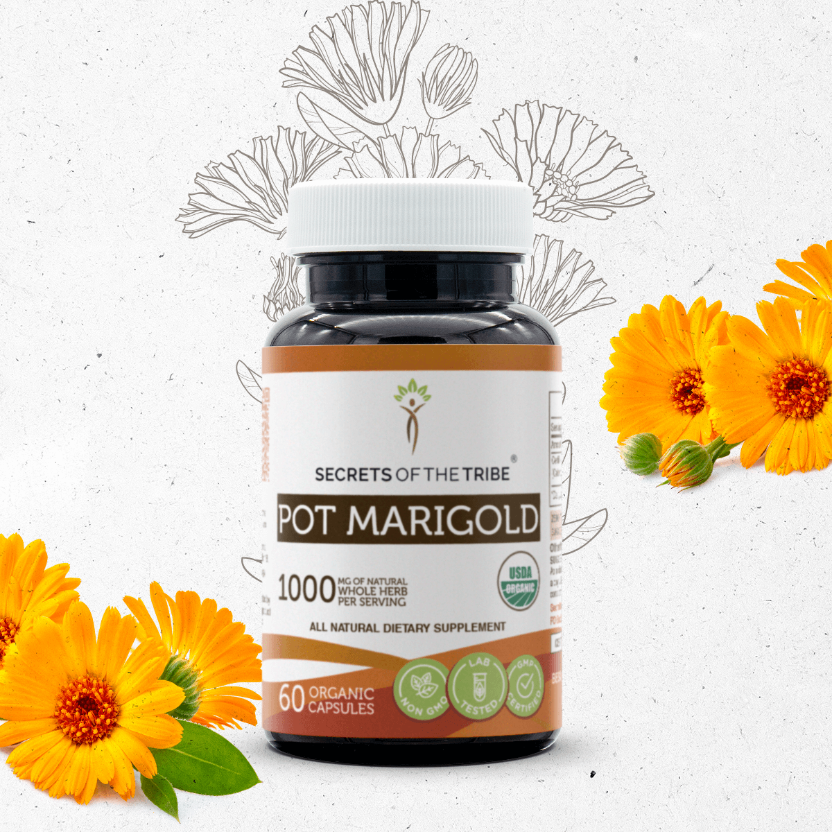 Pot Marigold Capsules|60&120 Capsules|Certified|Organic