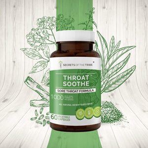 Secrets Of The Tribe Throat Soothe Capsules. Sore Throat Formula buy online 
