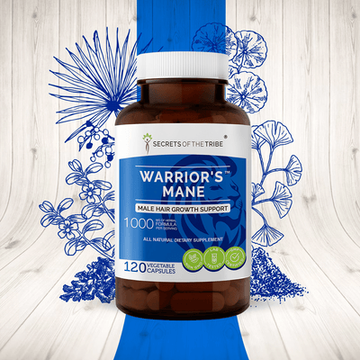 Buy Warrior's Mane Capsules online. Male Hair Growth Support - Secrets Of The Tribe