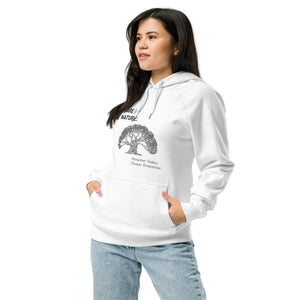 Secrets Of The Tribe White Eco Raglan Hoodie “Care for Nature” buy online 