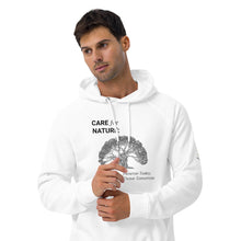 Load image into Gallery viewer, Secrets Of The Tribe White Eco Raglan Hoodie “Care for Nature” buy online 
