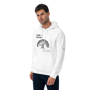 Secrets Of The Tribe White Eco Raglan Hoodie “Care for Nature” buy online 