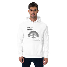 Load image into Gallery viewer, Secrets Of The Tribe White Eco Raglan Hoodie “Care for Nature” buy online 